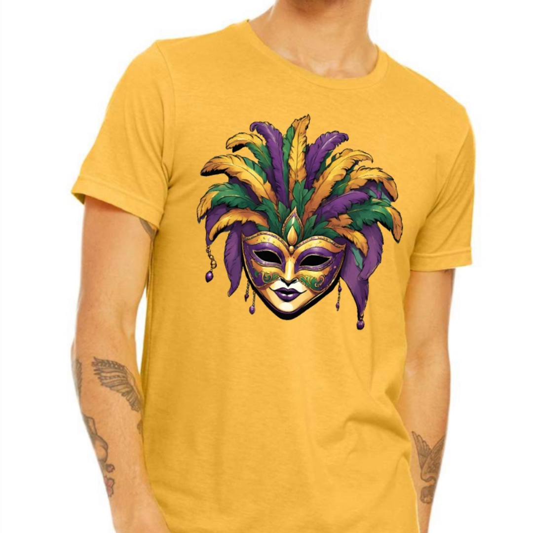 Mardi Gras Mask Graphic Tee