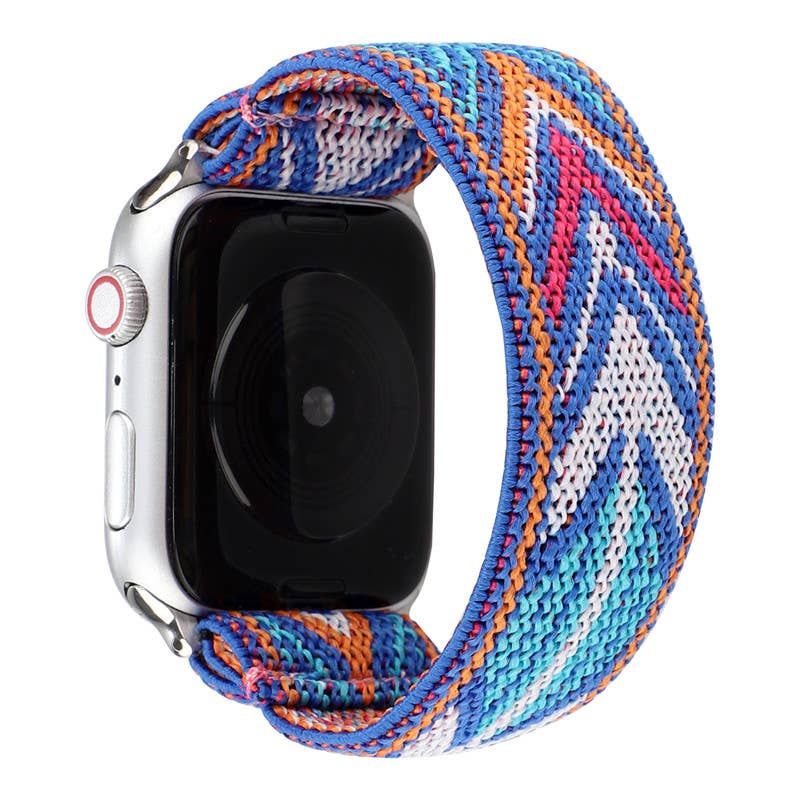 Blue Aztec Nylon Apple Watch Band