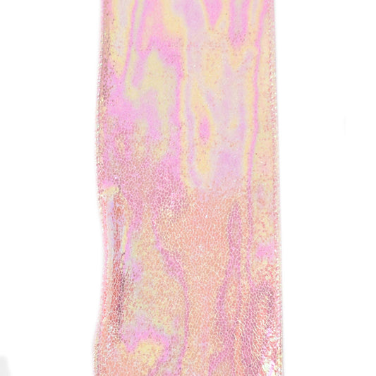 Cotton Candy Pink Watercolor Iridescent Ribbon
