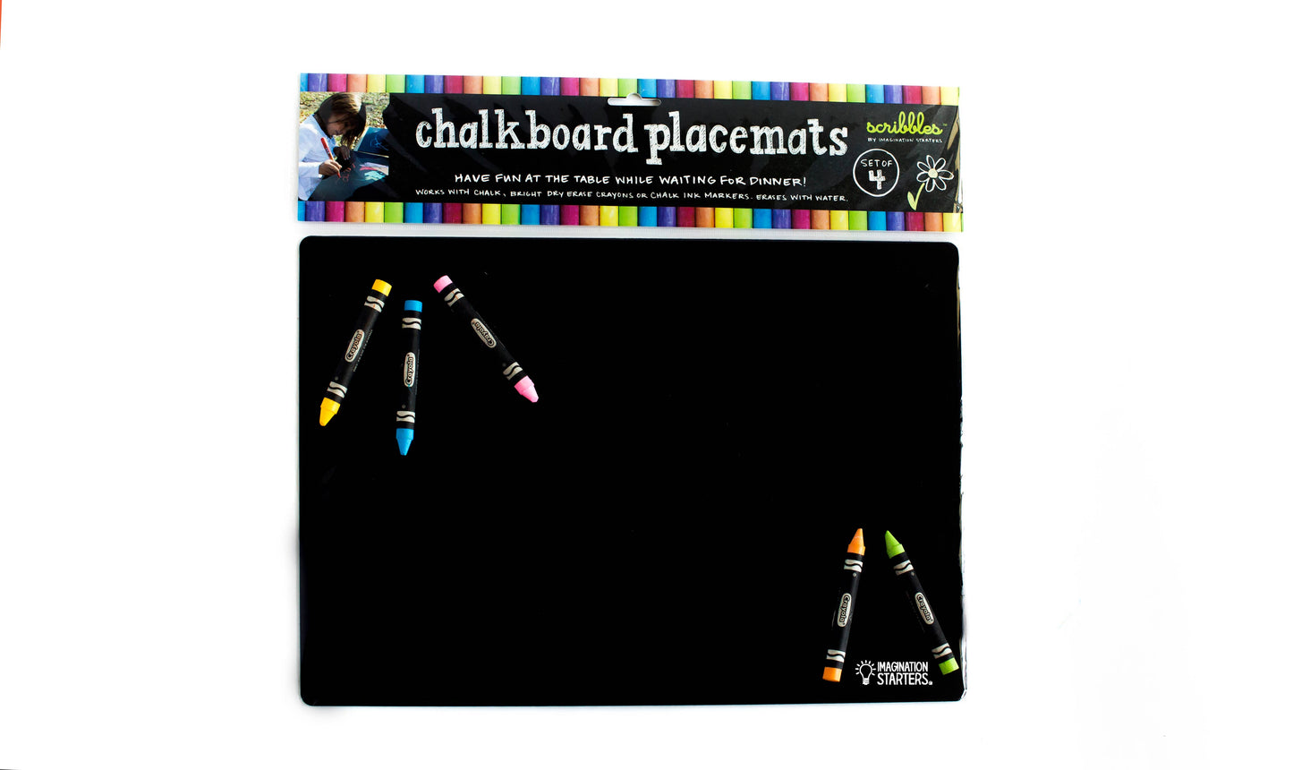 Chalkboard Creative Placemat Set of 4 12x17