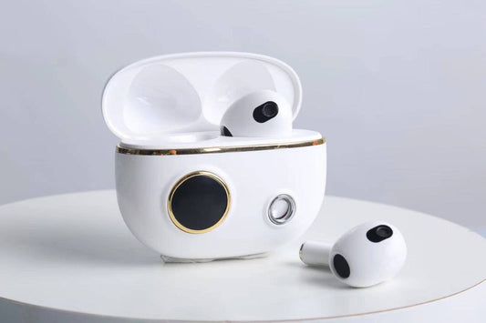 White Wireless Earbuds with Charging Case
