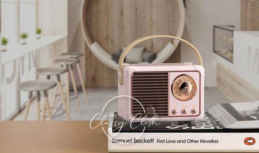 Retro Radio Wireless Speaker - Blush Pink RTS