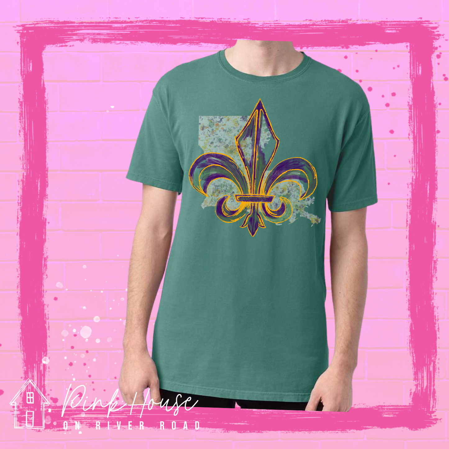 Mardi Gras Fleur De Lis Tee