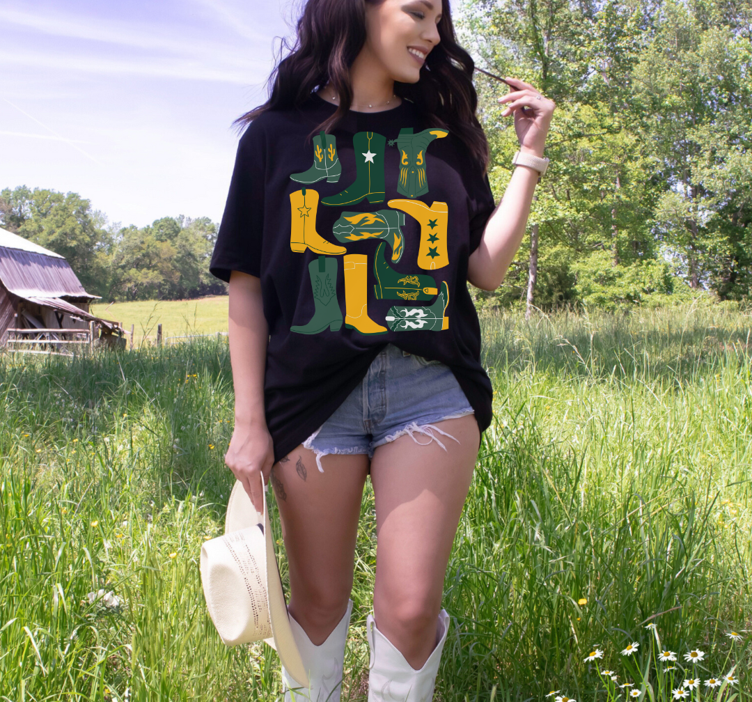 Baylor Boot Collage Game Day Graphic Tee