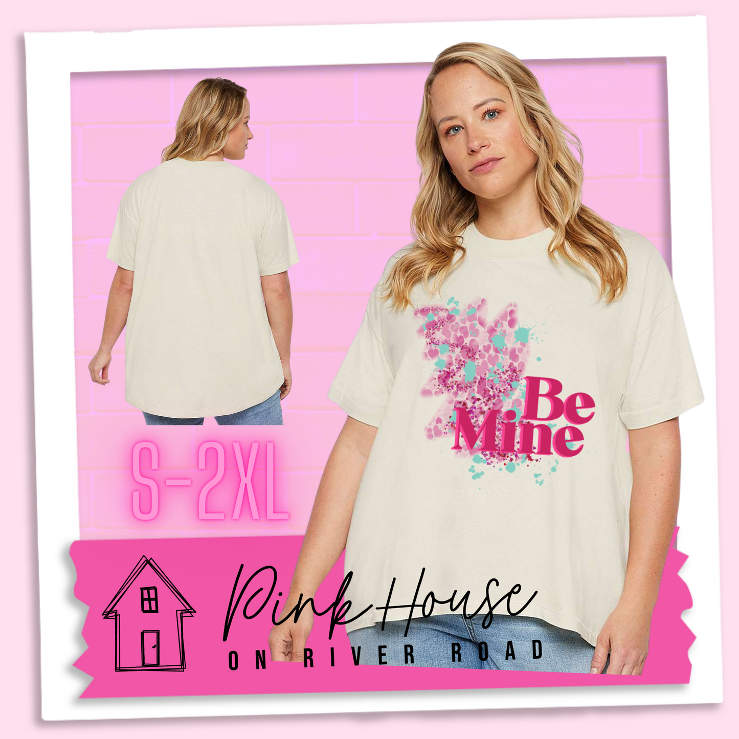 Be Mine Oversized HiLo Valentines Day Graphic Tee