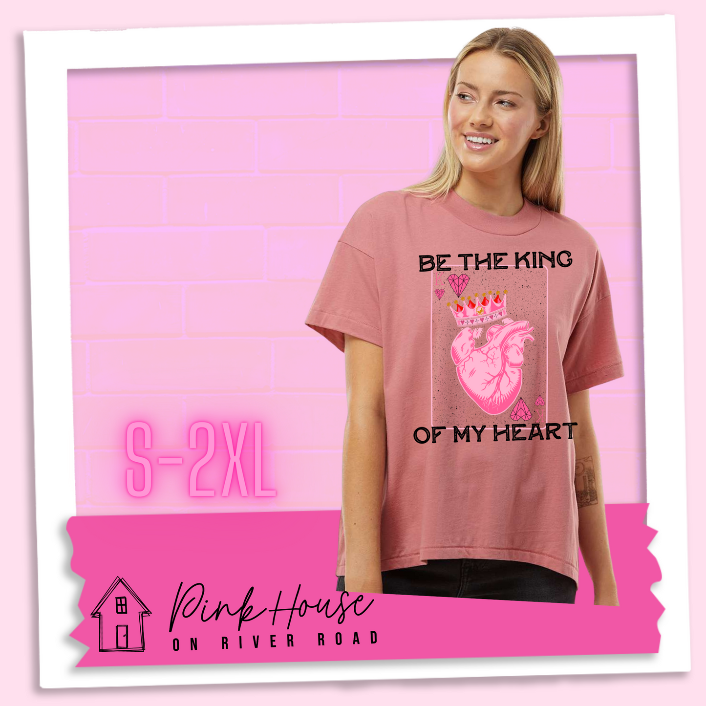Be the King of My Heart Oversized HiLo Valentines Day Graphic Tee