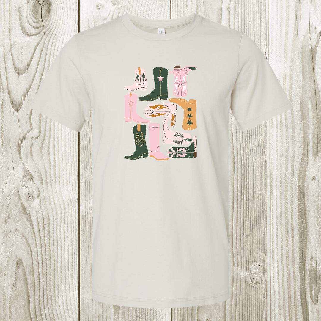 Cowboy Boots Western Graphic Tee