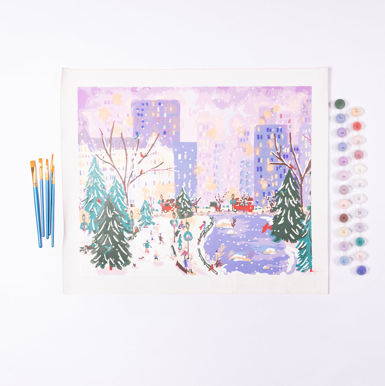Central Park Winter Paint by Numbers Deluxe