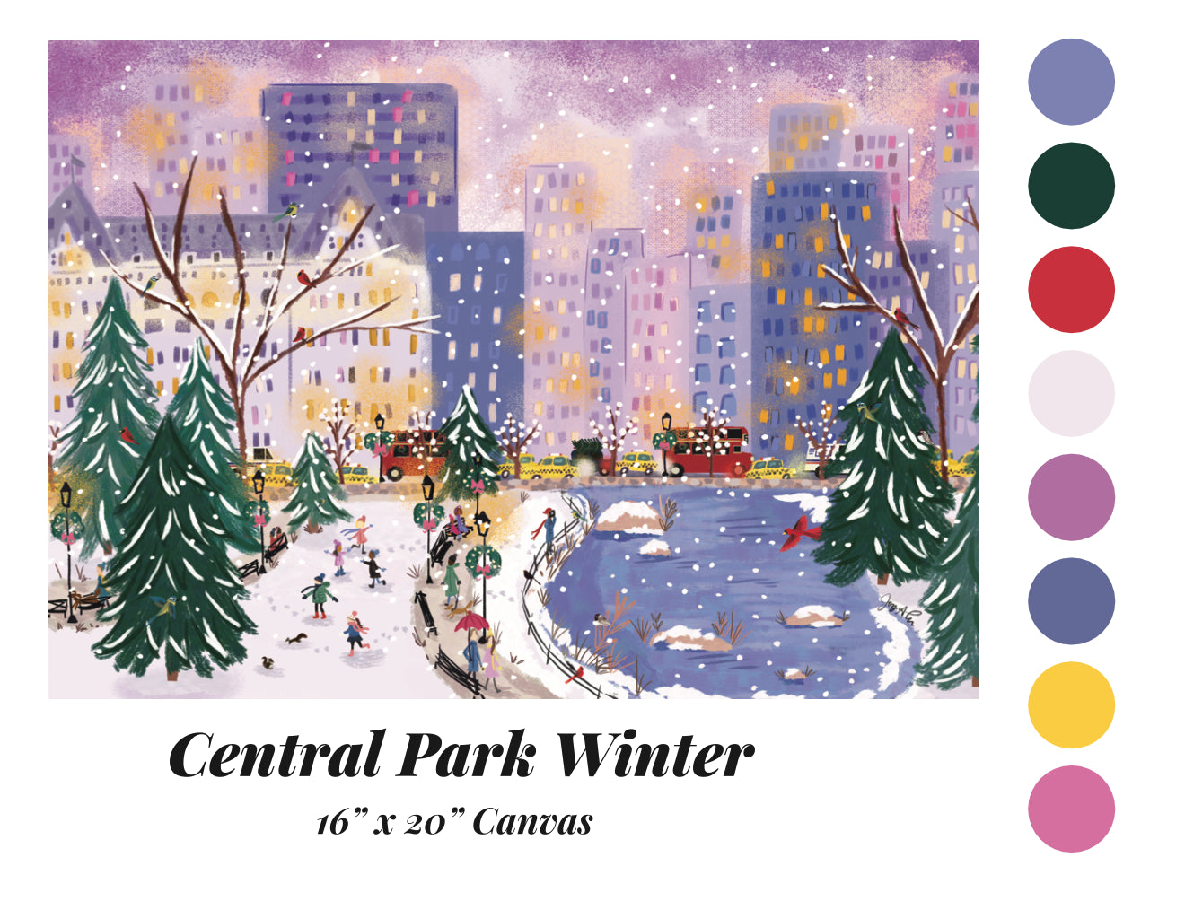 Central Park Winter Paint by Numbers Deluxe