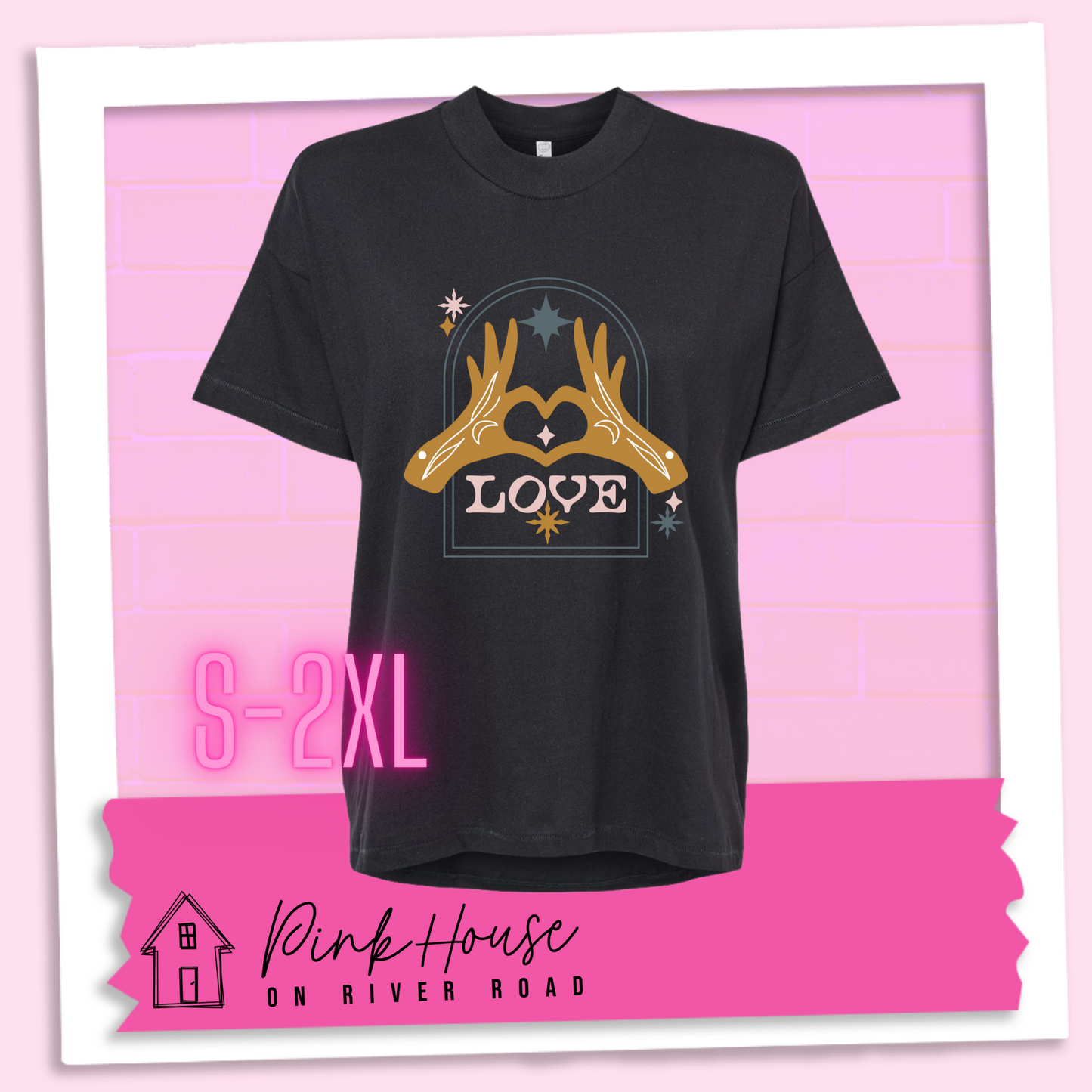 Celestial Love Oversized HiLo Valentines Day Graphic Tee
