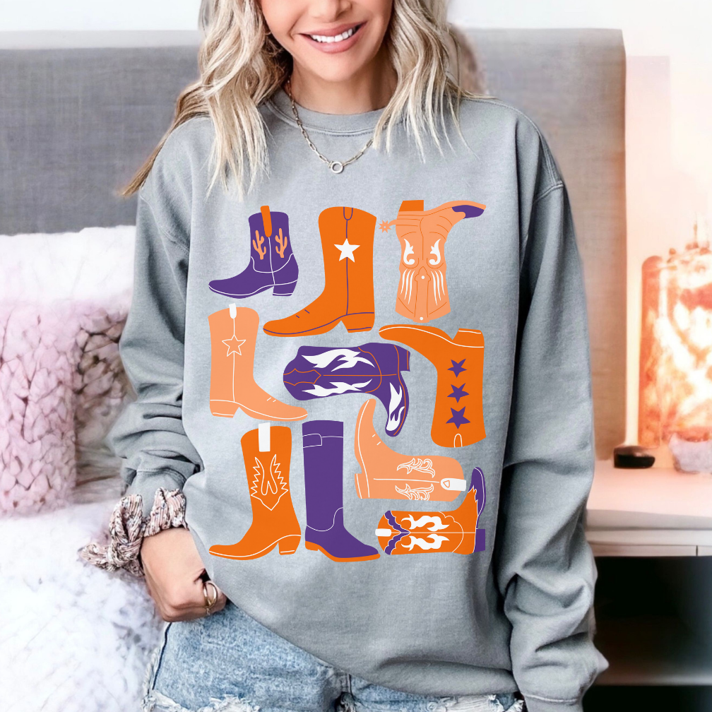Celmson Tigers Boot Collage Sweatshirt
