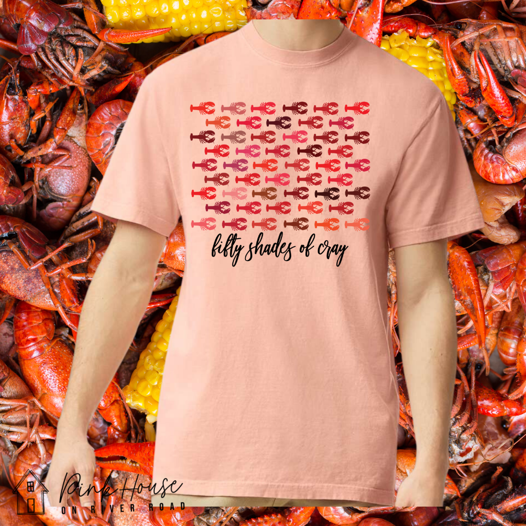 Fifty Shades of Cray Louisiana Crawfish Boil Graphic Tee