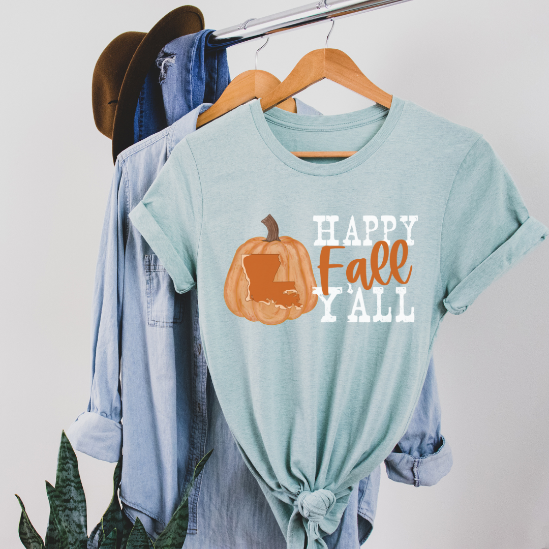 Happy Fall Y'all *CUSTOM TO YOUR STATE* Graphic Tee