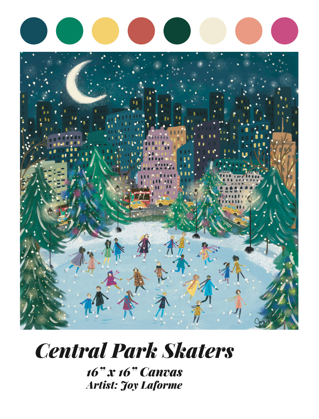 Central Park Ice Skaters Paint by Numbers Deluxe