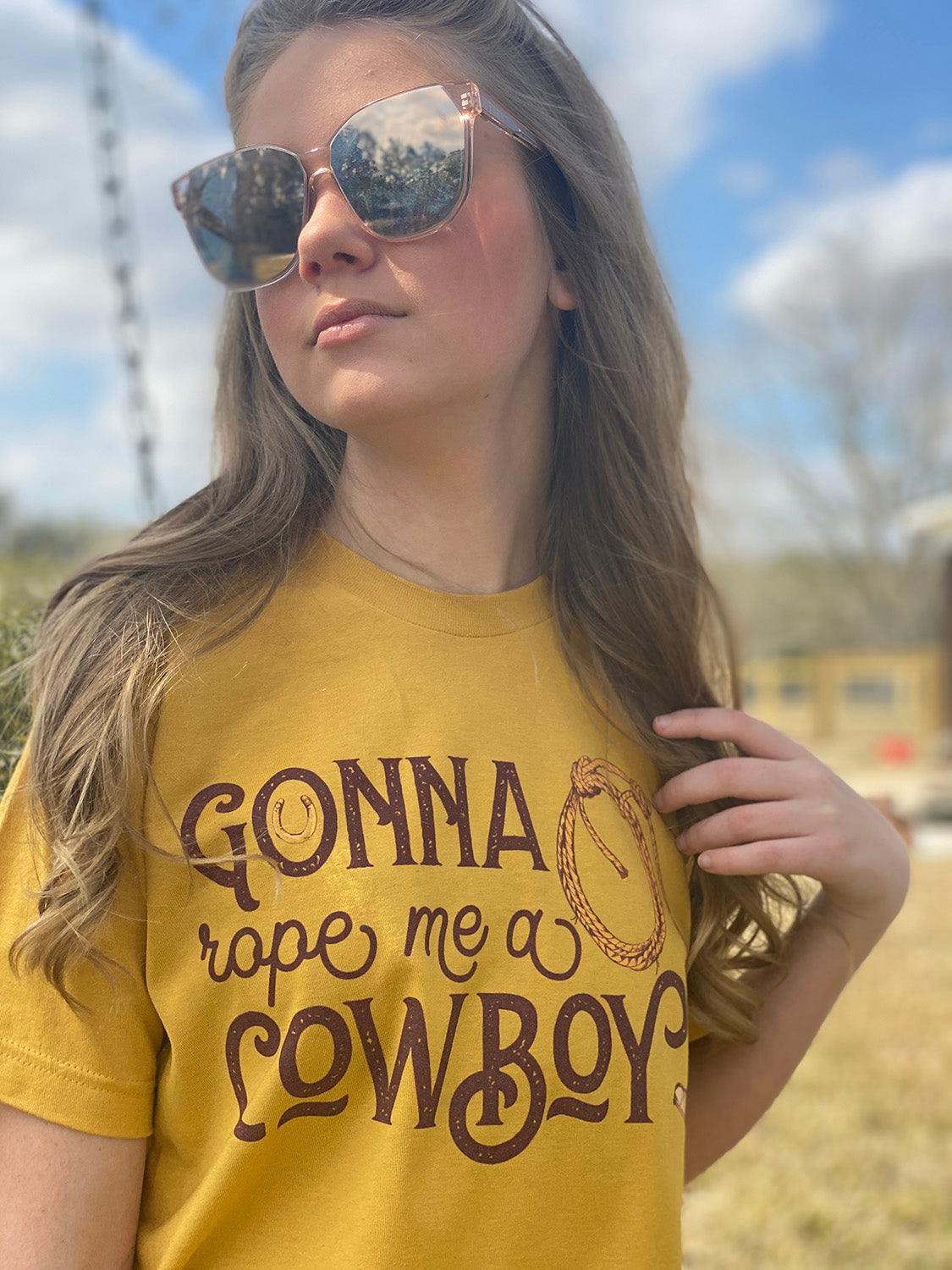 Gonna Rope Me a Cowboy Western Graphic Tee