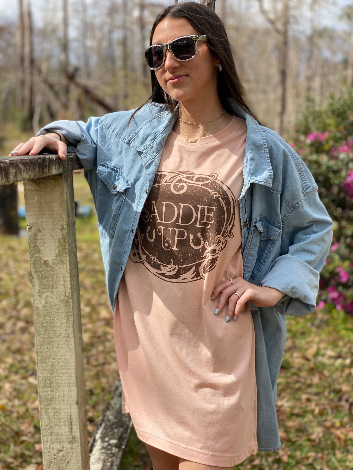 Saddle Up Western Graphic Tshirt DRESS