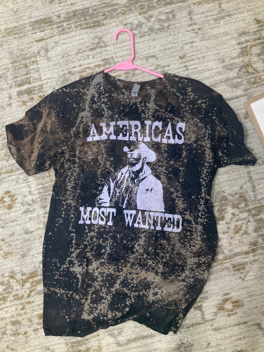 America's Most Wanted Bleach Tee - Western Graphic Tee