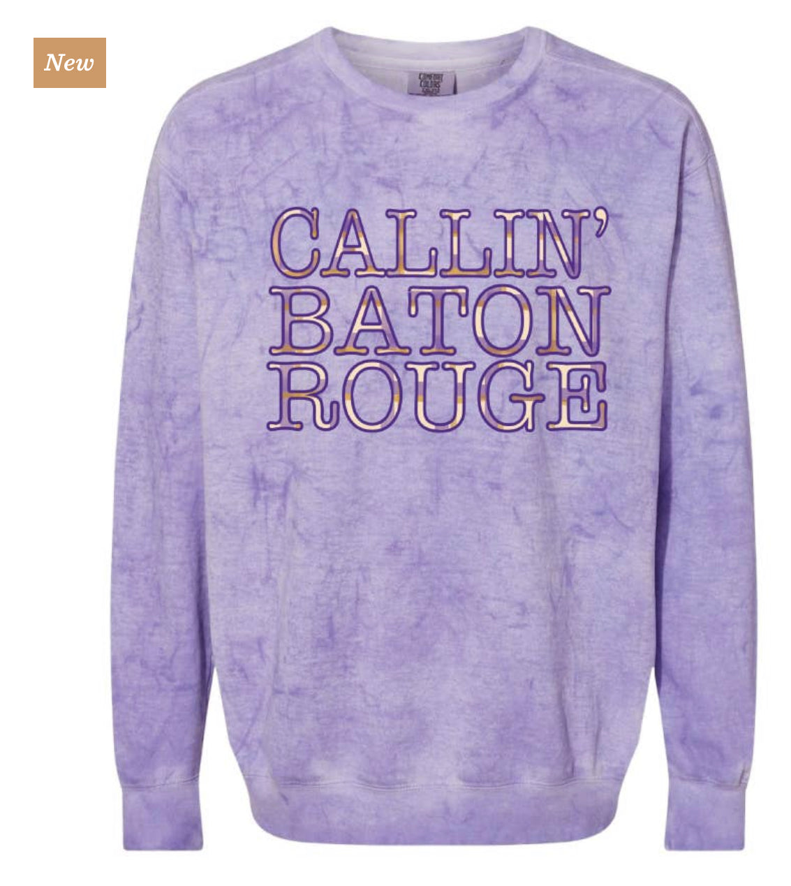 Plaid Callin' Baton Rouge Tie Dye Sweatshirt