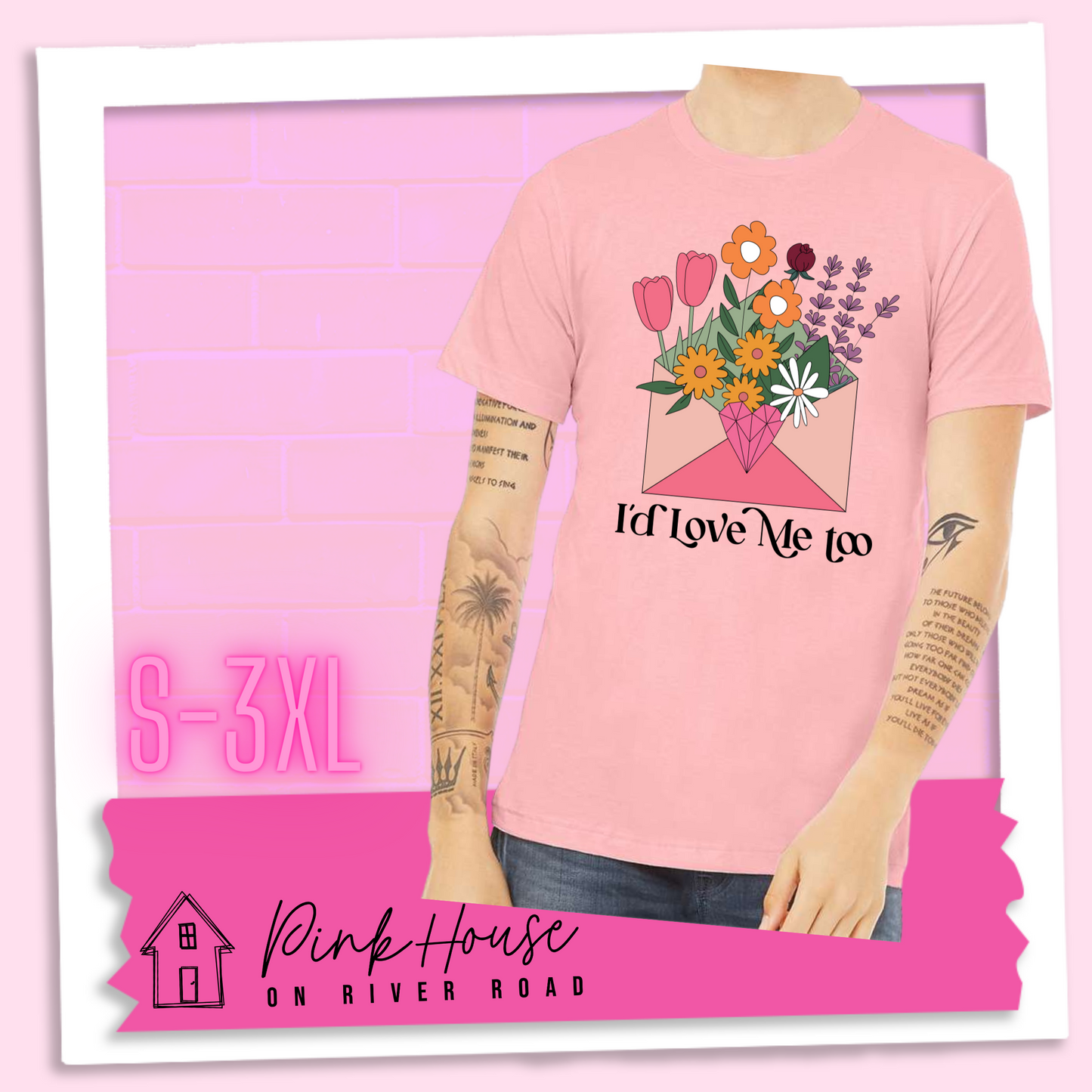 I'd Love Me Too Valentines Day Graphic Tee