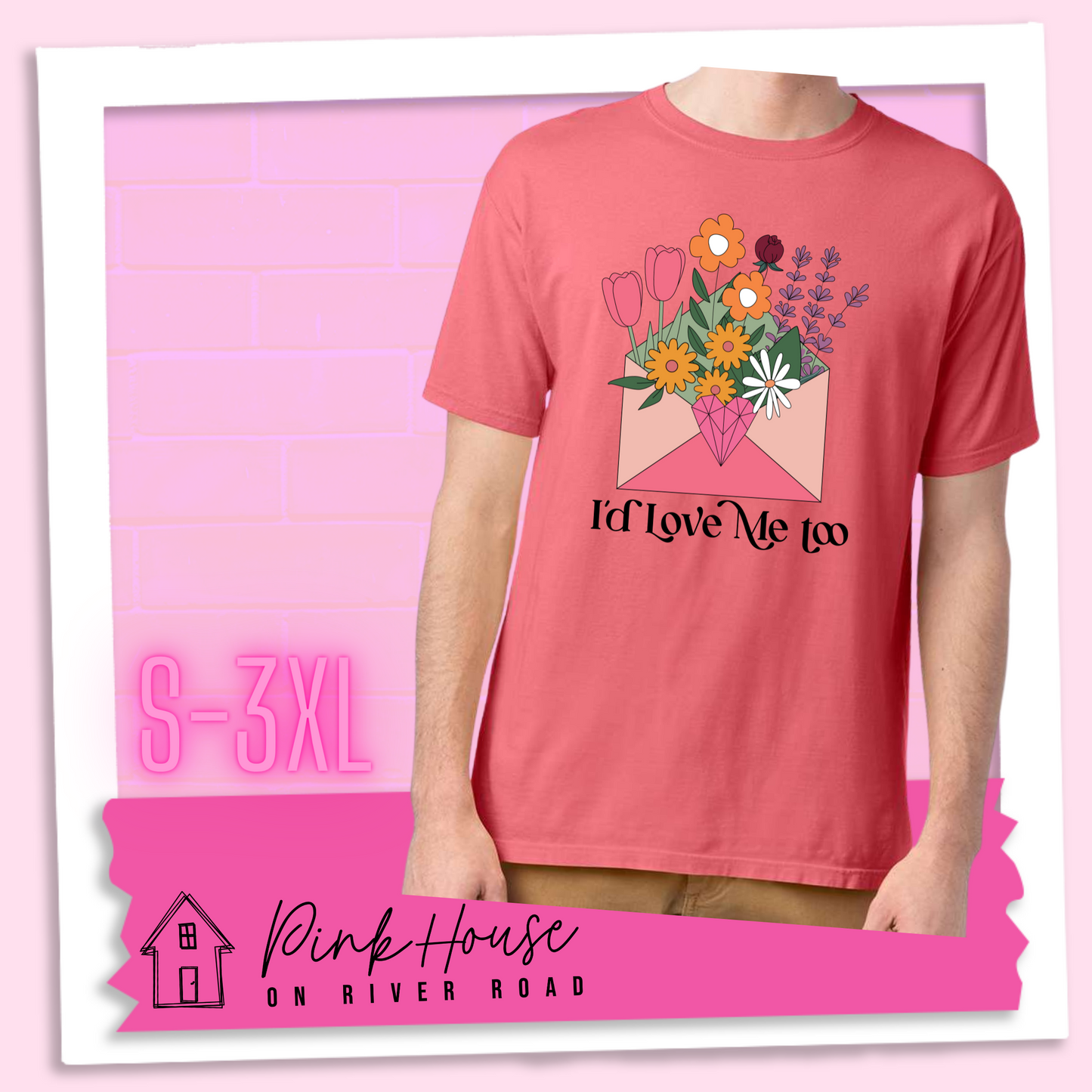 I'd Love Me Too Valentines Day Graphic Tee