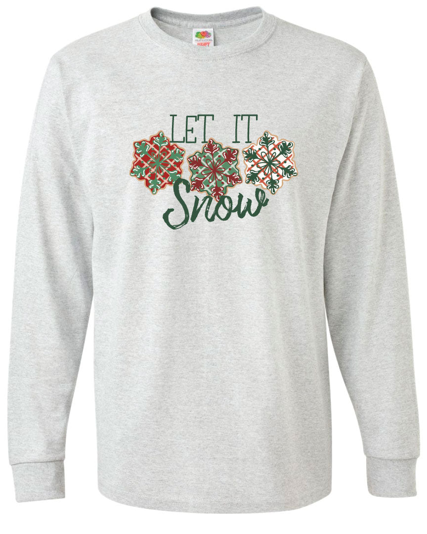 Let It Snow Christmas Long Sleeve Graphic Shirt