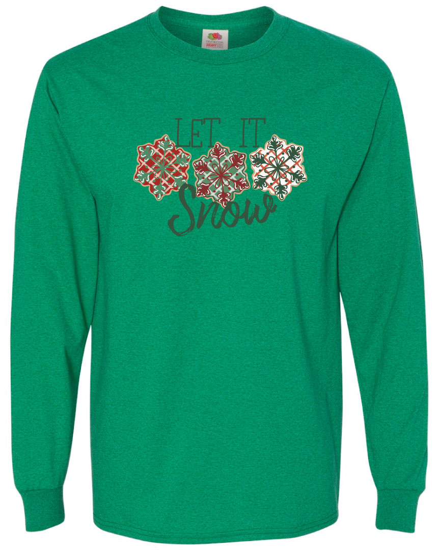 Let It Snow Christmas Long Sleeve Graphic Shirt