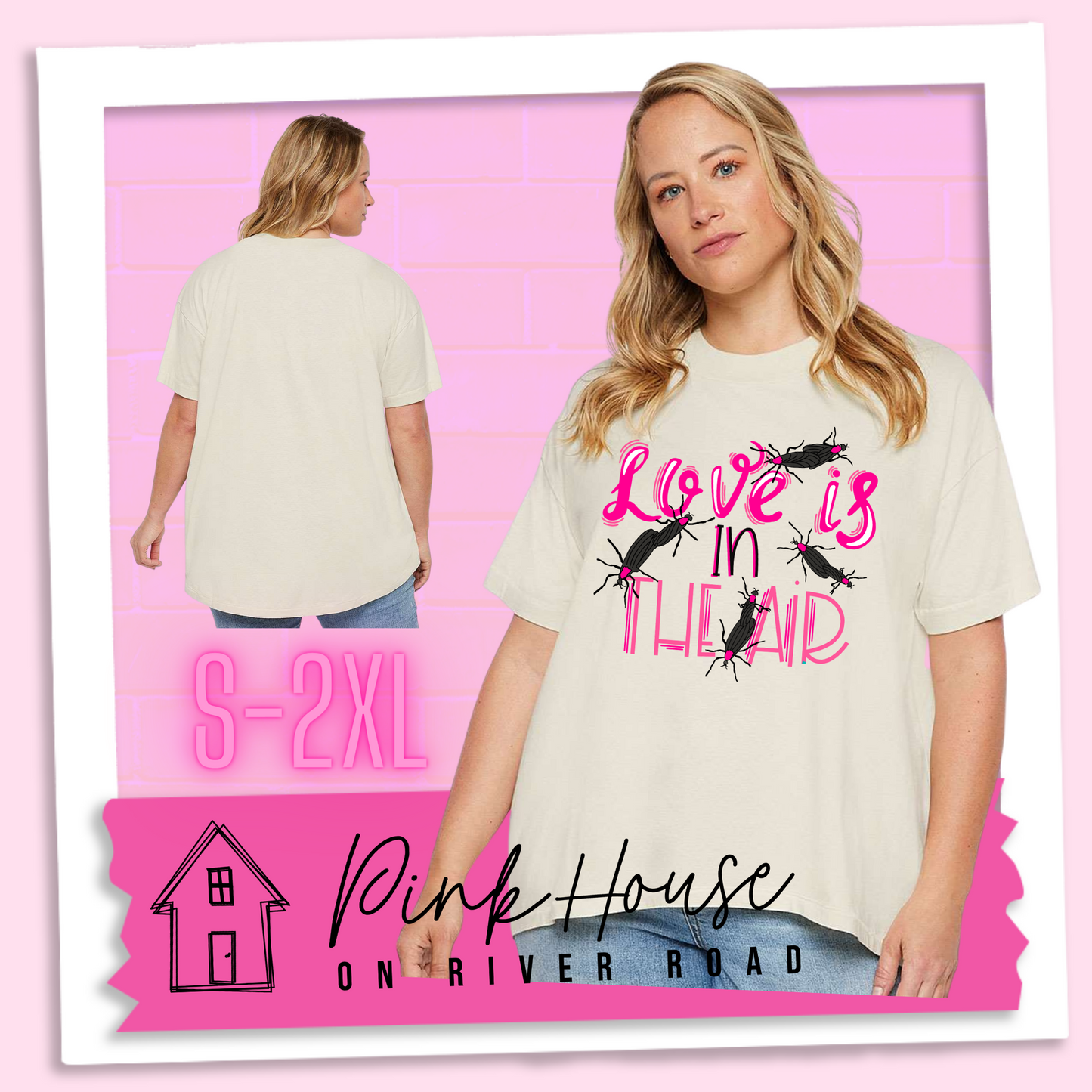 Love is in the Air Oversized HiLo Valentines Day Graphic Tee
