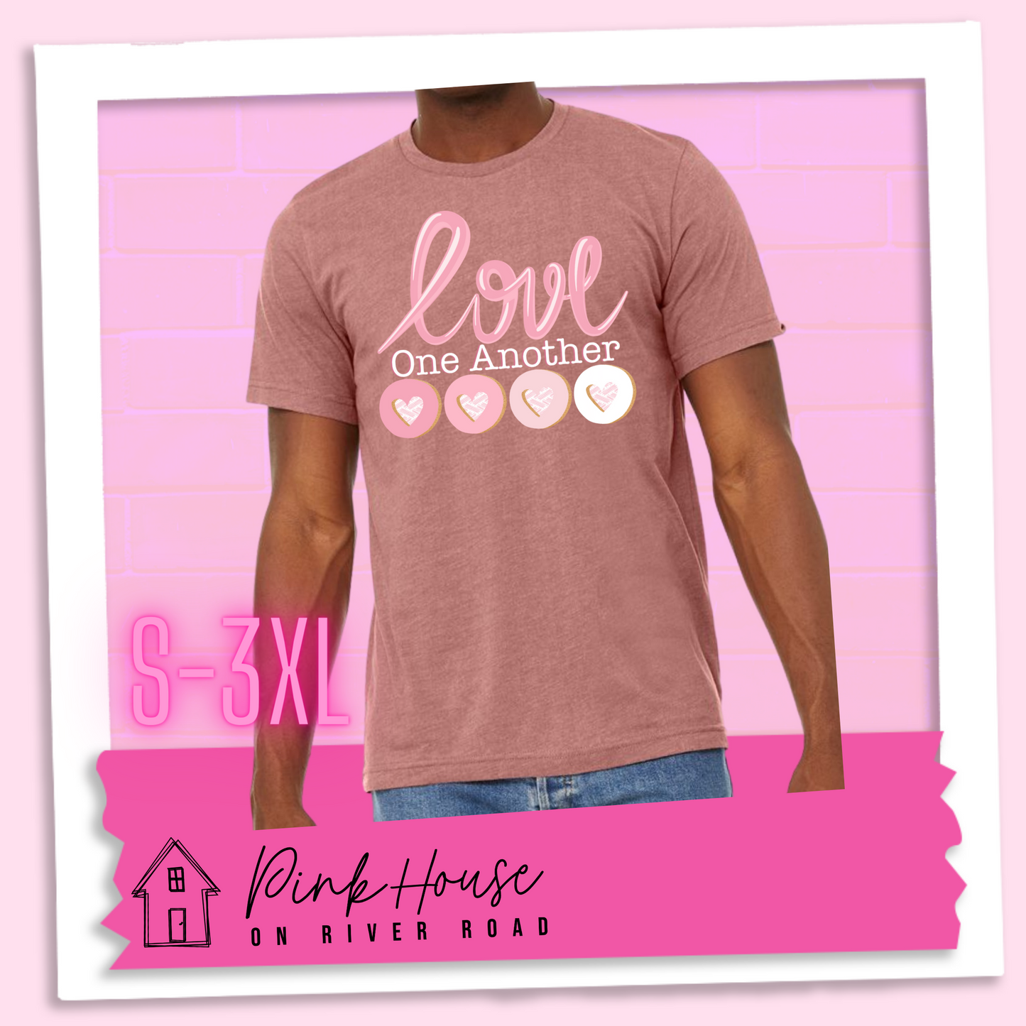 Love One Another Valentines Day Graphic Tee