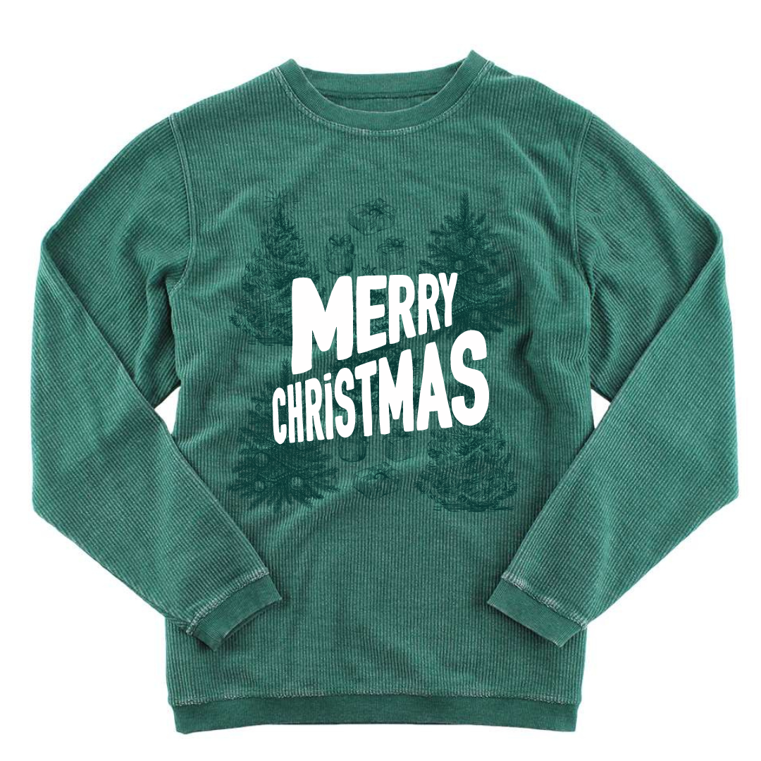 Merry Christmas Trees Holiday Graphic Sweatshirt & Tees