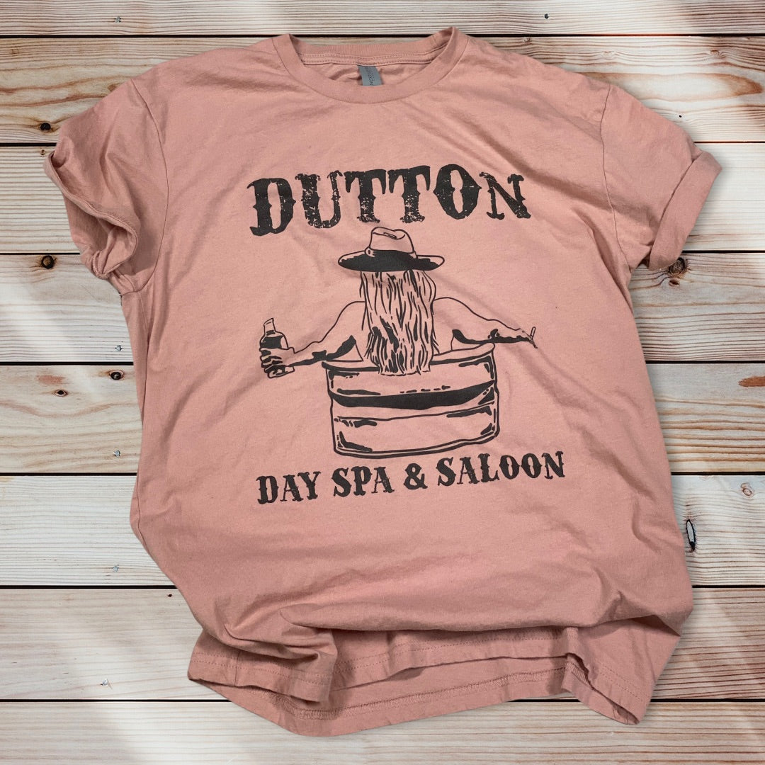 Dutton Day Spa & Saloon Western Graphic Cropped Tee
