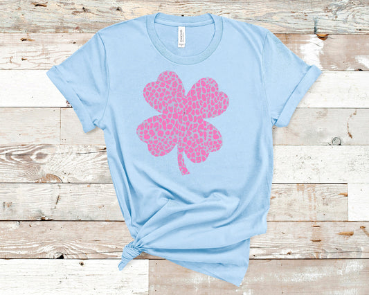 Leopard Shamrock Clover St. Patrick's Day Tee - YOUTH