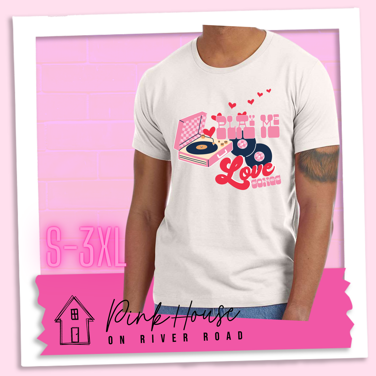 Play Me Love Songs Valentines Day Graphic Tee