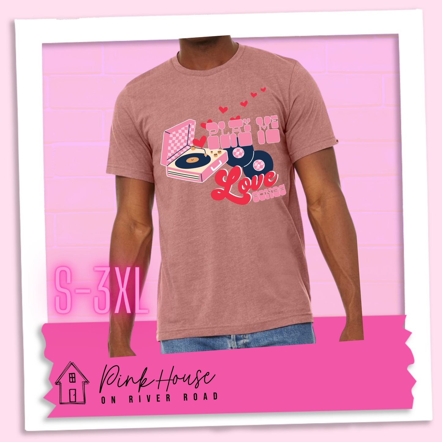 Play Me Love Songs Valentines Day Graphic Tee