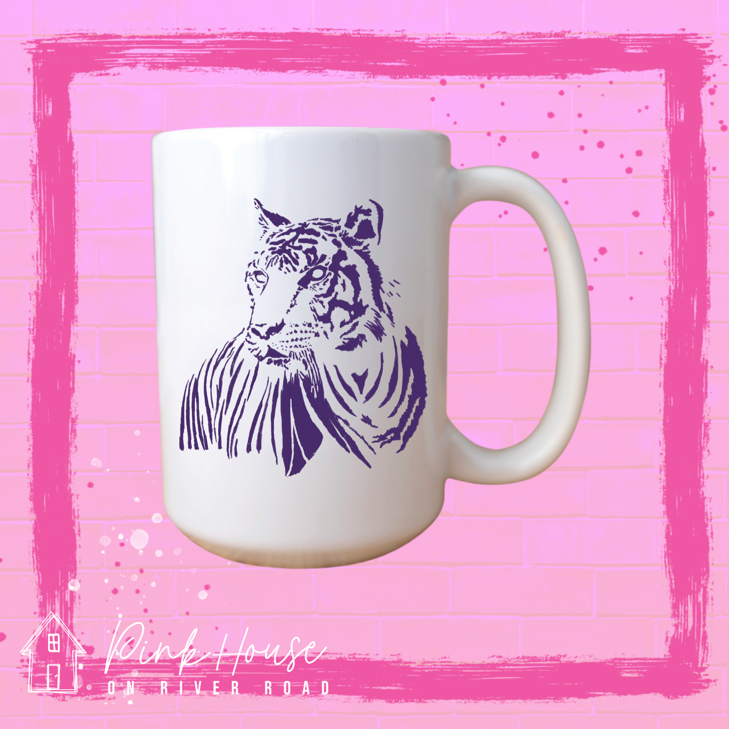 Purple Tone Tiger LSU Coffee Mug