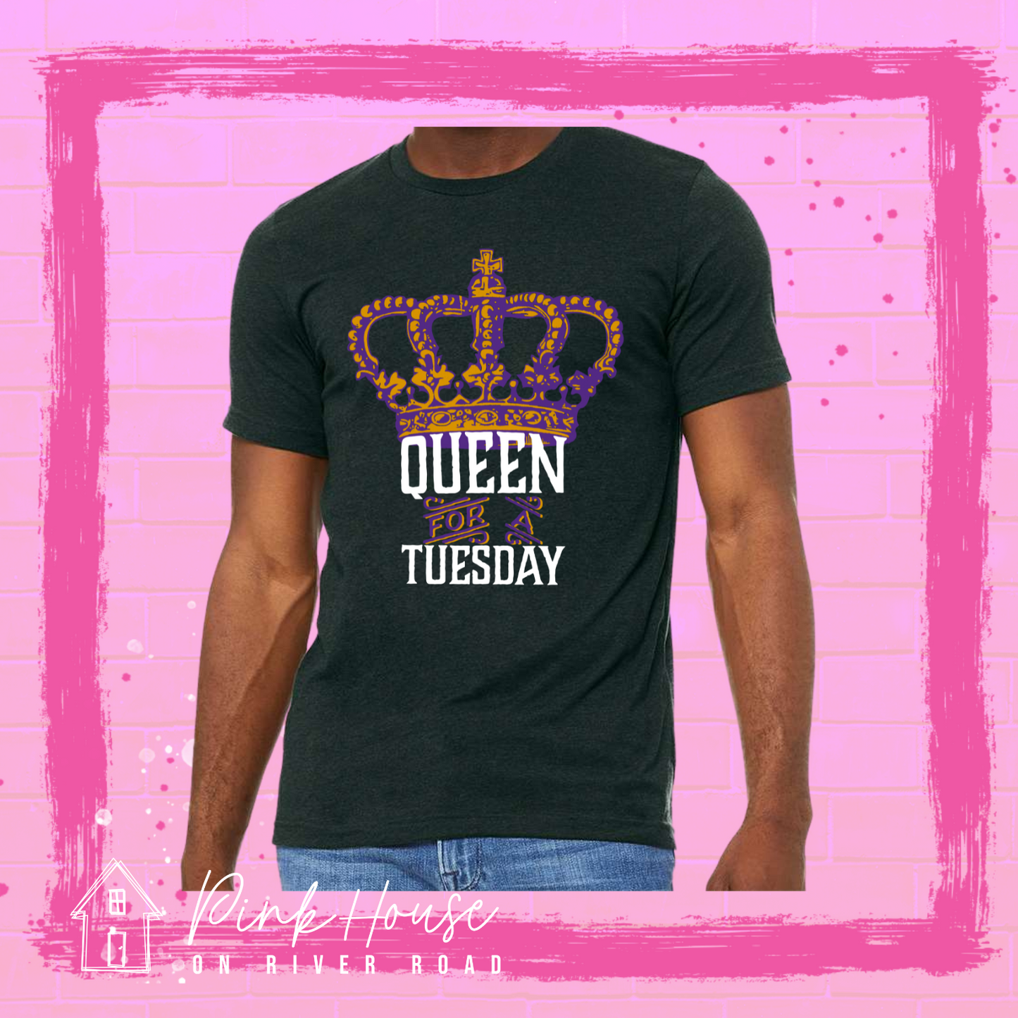 Queen for a Tuesday Louisiana Mardi Gras Graphic Tee