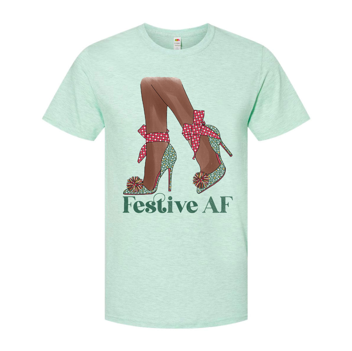 Red & Green Festive AF Christmas Tee