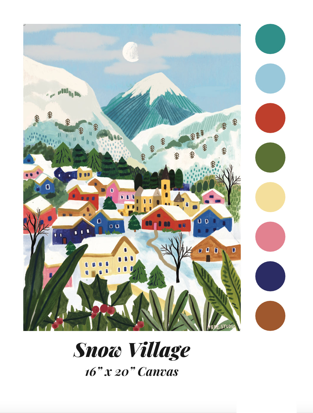 Snow Village Paint by Numbers Deluxe