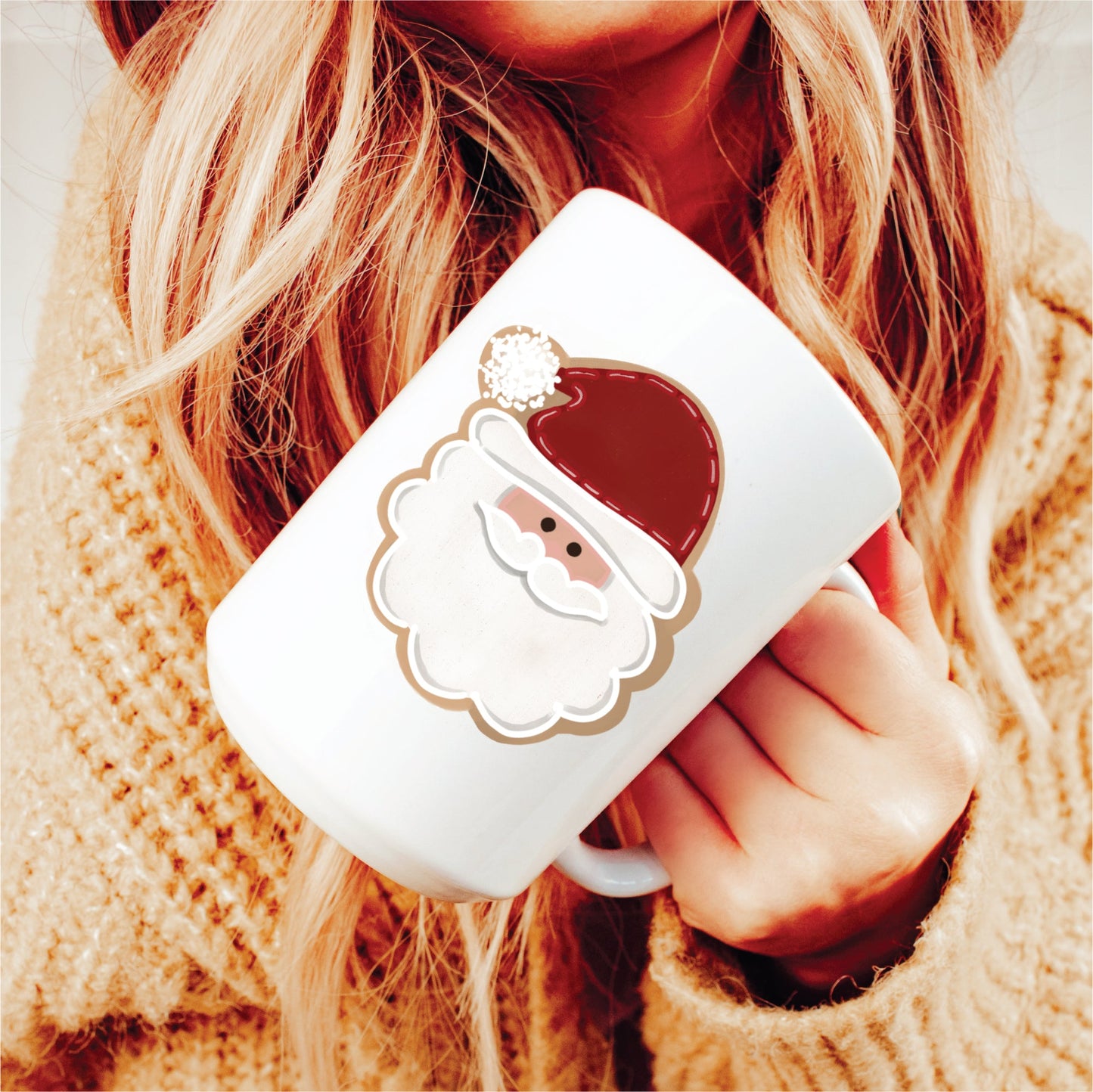 Santa Cookie Christmas Coffee Mug