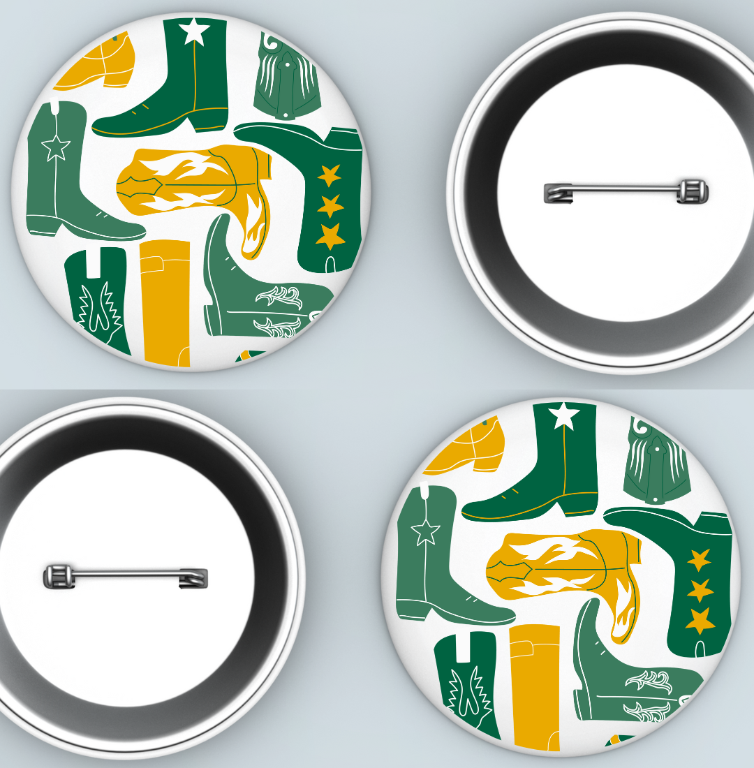 Game Day Boot Collage Buttons