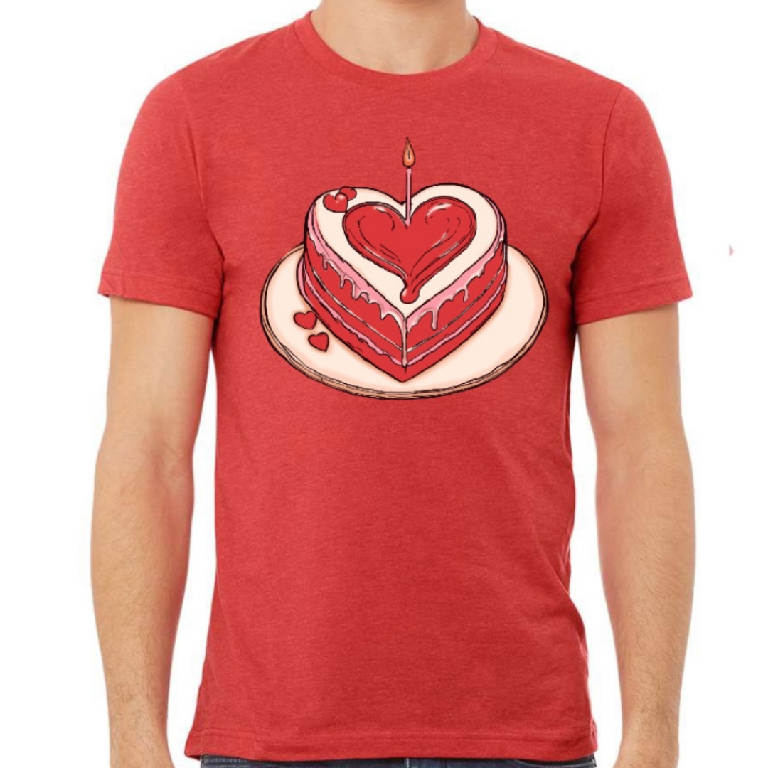 Sweetheart Cake Valentines Day Graphic Tee