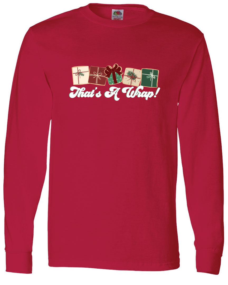 Thats A Wrap Long Sleeve Christmas Graphic Tee