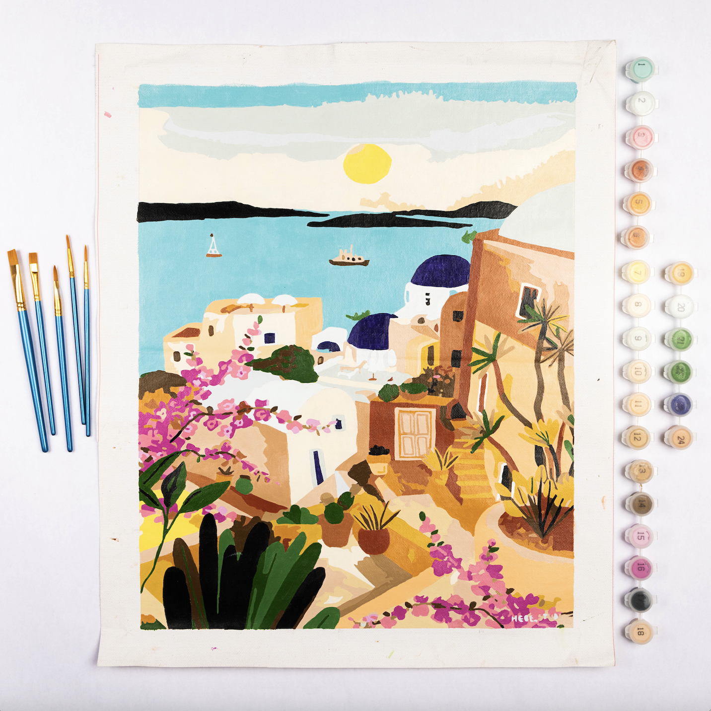 Dreamy Santorini Paint by Numbers Deluxe