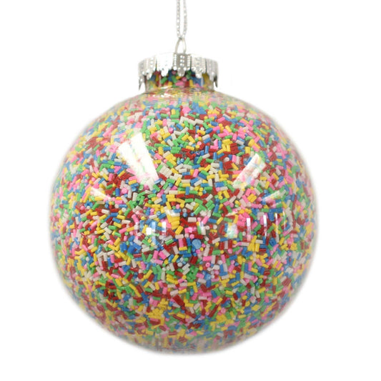 Sprinkle Filled Christmas Acrylic Ornament