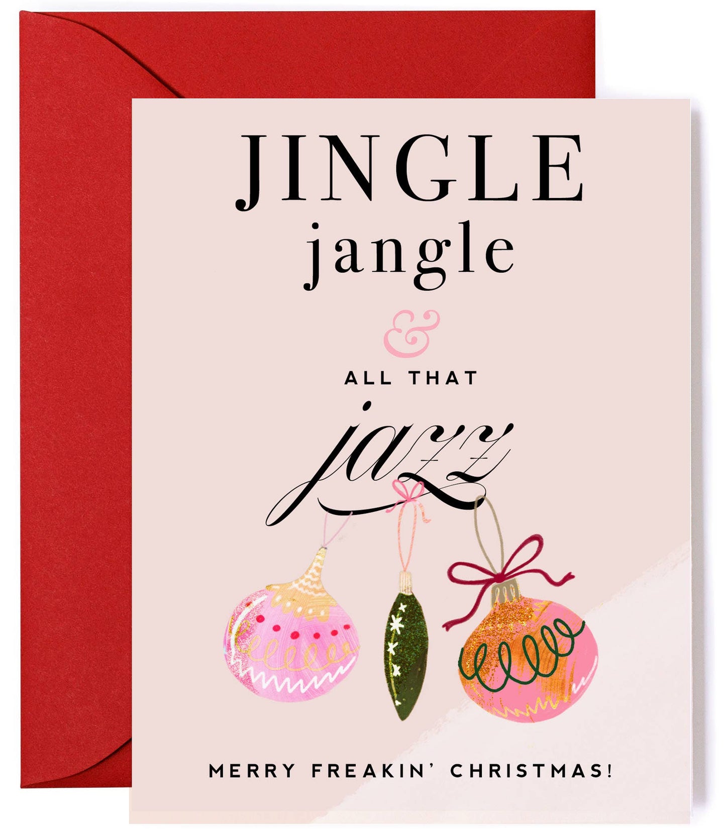 Jingle Jangle - Funny & Stylish Ornament Christmas Card