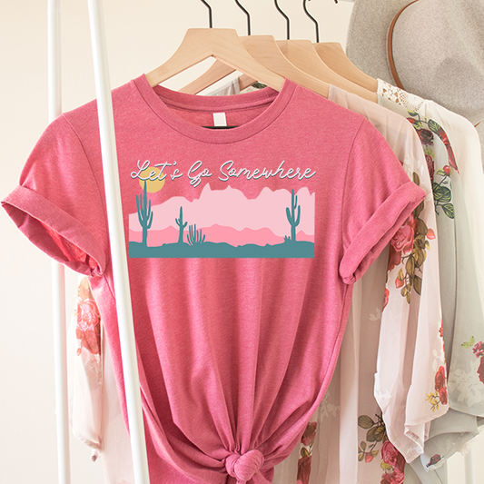 Let's Go Somewhere Western Graphic Tee