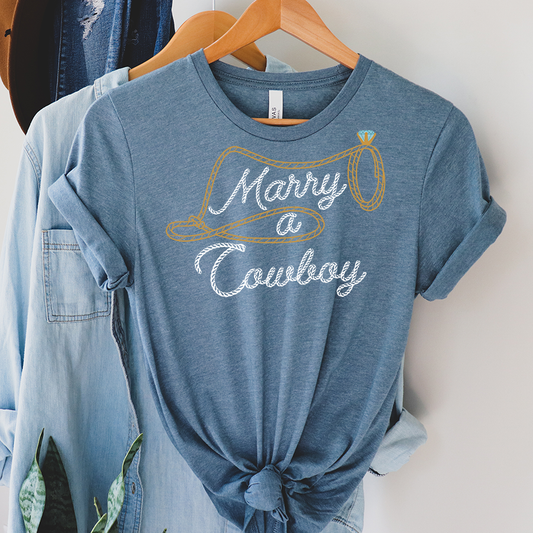 Marry A Cowboy Western Graphic Tee